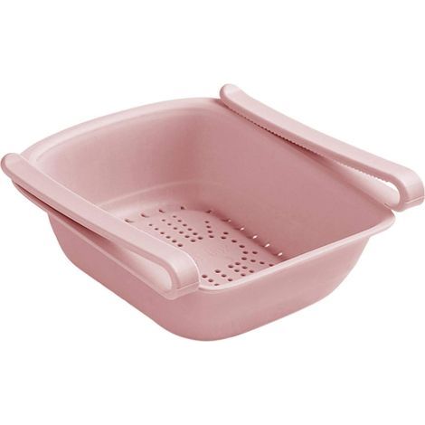Rangement Frigo, Rangement Refrigérateur, Empilable Panier Frigo, Panier de Rangement en Plastique pour Collecte de Cuisine à Domicile (Rose)-Ensoleillé (1/4)