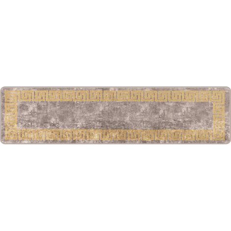 Maison Exclusive - Runner Tappeto MARSA Grigio 50 x 200 cm Poliestere e PVC (1/5)