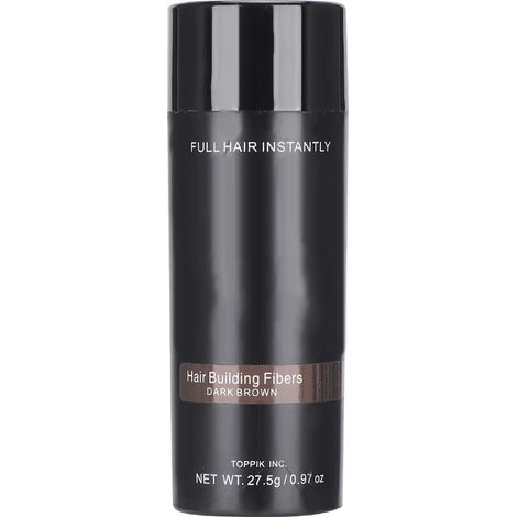 Poudre épaississante capillaire professionnelle pour cheveux, fibre densifiante unisexe, outil de coiffure brun foncé (1/5)