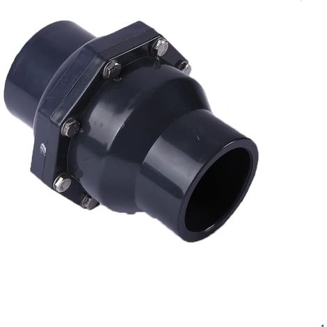 Clapet anti-retour en U en PVC DN32 (Φ40 mm) polyvalent, idéal pour une installation horizontale ou verticale dans les systèmes de filtration des eaux usées, les bassins à carpes koï et les caves. (1/5)
