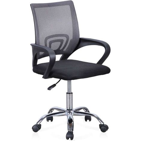 Silla de oficina Vita Negro - Gris Vita 60cm (ancho) x 90–102cm (alto) (1/3)