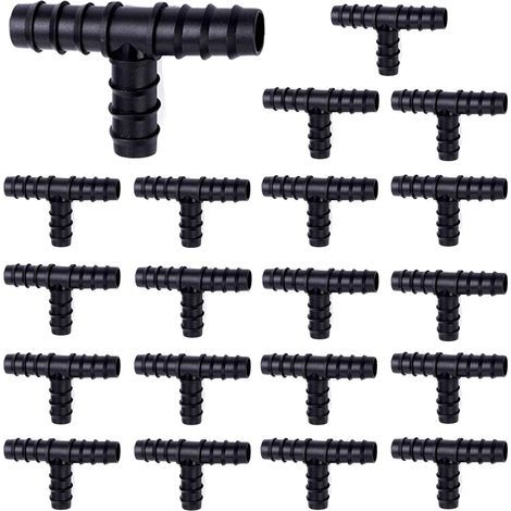 Raccord Tuyau - Té Irrigation 16 mm - Pour Système Goutte à Goutte et Arrosage Jardin - 20 Pièces (1/5)