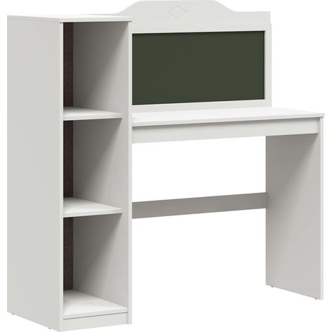 Bureau，Table de travail，Table d'étude tableau noir Blanc 120 x 45 x 118.5 cm Bois d'ingénierie CFW48079 (1/5)