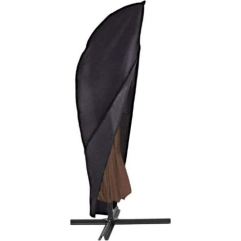 Housse de parasol déportée avec cordon de serrage et fermeture éclair, résistante à la poussière et aux UV. (1/4)