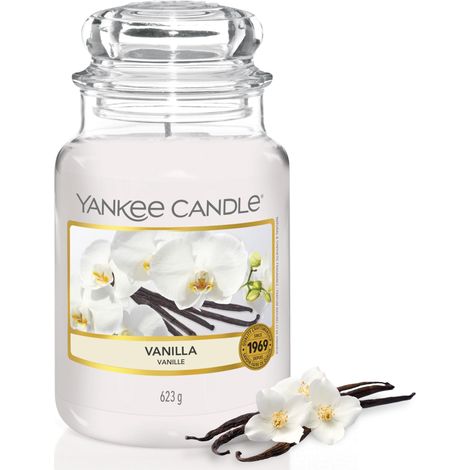 Grande Bougie en Jarre, Parfum Vanille, 623 g (1/5)