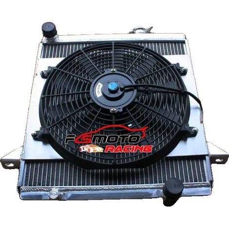 Radiatore in alluminio a cinque file, compatibile con Triumph TR6 1969-1974 e Triumph TR250 1967-1971, con efficienza di raffreddamento migliorata. (1/5)