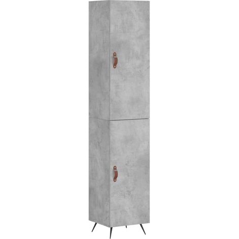 Credenza buffet cassettiera mobile contenitore organizer cucina soggiorno soggiorno alto 34,5 x 34 x 180 cm derivati del legno grigio 020034318