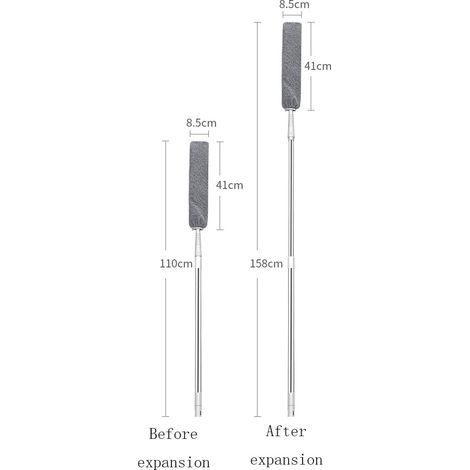 Brosse télescopique pour le nettoyage des espaces et le dépoussiérage Outil professionnel pour nettoyer sous les lits,les canapés et les meubles. (1/5)