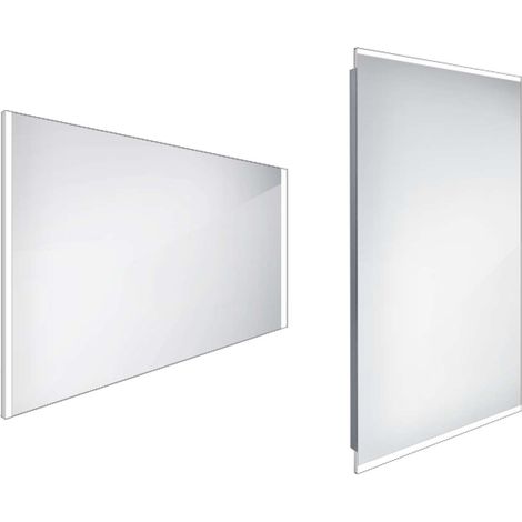 Nimco Spiegel - Spiegel mit LED-Beleuchtung, 100x70 cm, Aluminium ZP 11004
