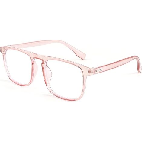 Lunettes classiques carrées anti-lumière bleue pour femmes et hommes, monture plate tendance, lunettes d'ordinateur B2870 (1/5)