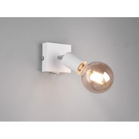 Trio lighting vannes single adjustable spot weiss mit schalter glÜhbirne ausgeschlossen r80181731 (1/5)