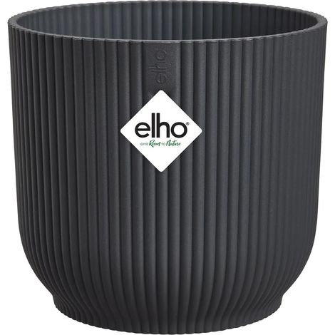 Vibes Fold Round 35 cm Elho – pot rond décoratif moderne pour intérieur - Colore: Antracite (1/5)