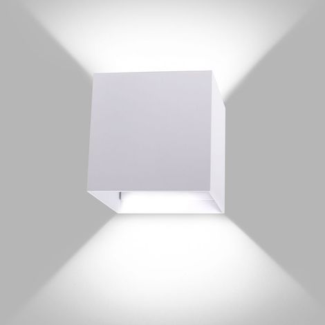 Lampada da Parete LED 7W Moderna Interna Applique da Parete Luce Regolabile - Bianca Alluminio per Camera da Letto, Corridoio, Salotto (Luce Bianca)