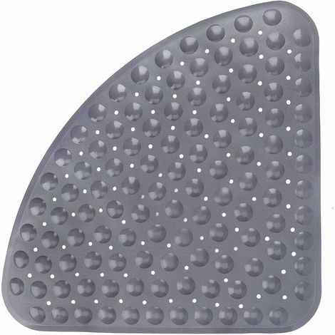 Shower Mat Non-slip Bath Mat Bath Mat with Suction Cup and Drainage Holes for Kids and Babies, Non-slip Corner Shower Mat 54x54cm (1/5)