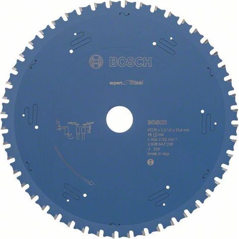 Bosch 2 608 643 058 - Expert per lama circolare in acciaio (230 x 25,4 x 2,0 mm, 48)