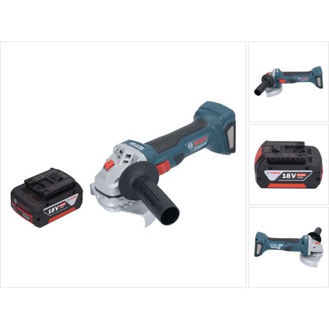 Bosch GWS 18V-7 Smerigliatrice angolare professionale a batteria 18 V 125 mm brushless + 1x batteria ricaricabile 5,0 Ah - senza caricabatterie