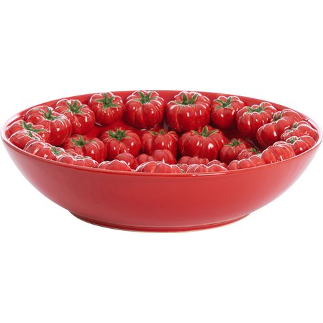 Light & Living Tamina Keramische Schüssel in Rot – Ø43x12 cm
