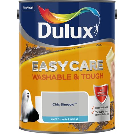 Dulux Easycare Washable & Tough Matt Emulsion Paint - 5L - Chic Shadow