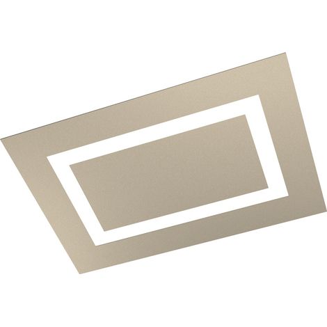 Plafoniera Moderna Rettangolare Carpet Metallo Sabbia 4 Luci 2G11 70X47Cm (1/4)