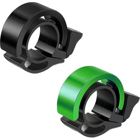 Confezione da 2 campanelli per bicicletta, campanelli invisibili per bici da strada e mountain bike, manubri da 2,2 cm/0,87 pollici, mini campanelli per bicicletta in lega di alluminio (1/5)