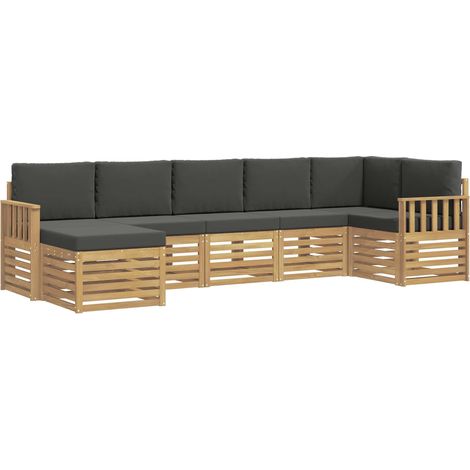 Ensemble de canapés d'extérieur 7 pc Blanc et anthracite vidaXL