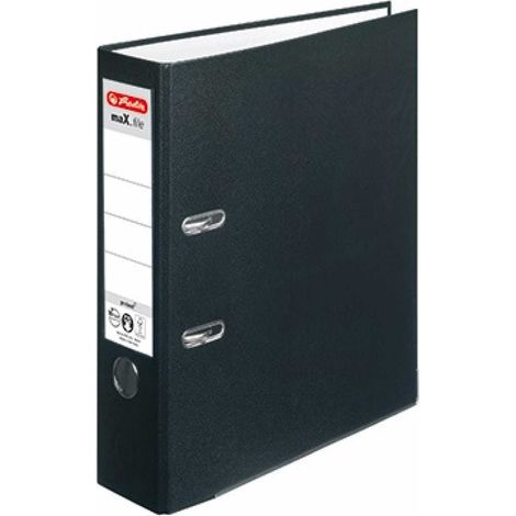 Herlitz Ordner maX.file protect 5480801 DIN A4 80mm PP schwarz (1/5)