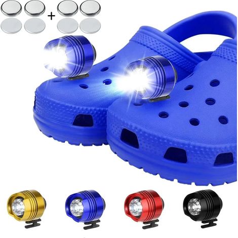 Lampe frontale LED à 3 modes pour le camping, lampe torche étanche 145 heures (bleue) [JUN] (1/5)