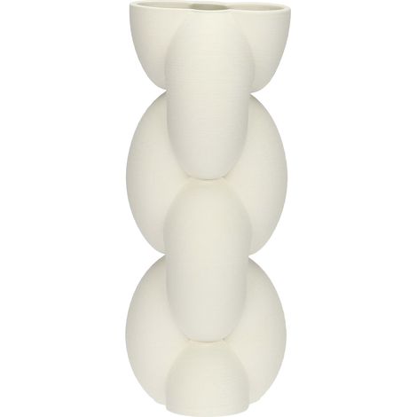 Vase Deco Chaîne L en céramique, 15 x 15 cm, Profondeur 39,5 cm, Collection Trama (1/3)