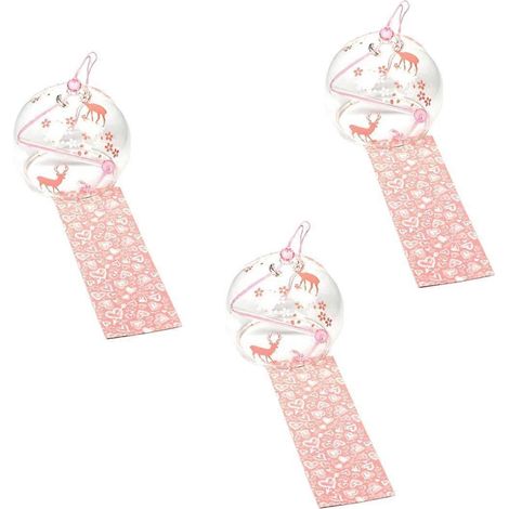 Carillon éolien japonais suspendu avec couvercle en verre, cadeau d'anniversaire, décoration intérieure, motif cerf (1/4)
