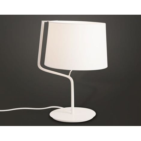 Lampe de table classique blanche E27 100W Chicago Maxlight