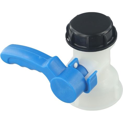 Vanne à bille DN50 pour réservoir IBC Ton de 75 mm, raccord de vanne papillon en plastique intégrée avec résistance aux acides et aux alcalins (1/5)
