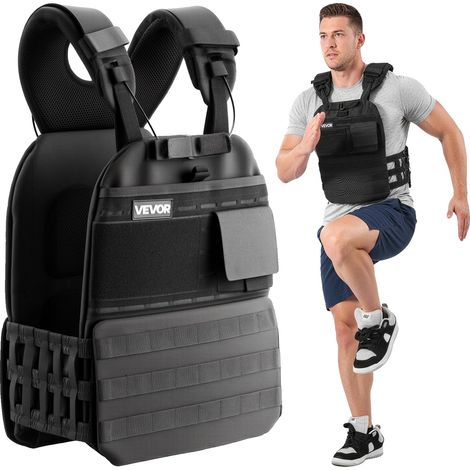 Chaleco lastrado Vevor, chaleco lastrado con hombrera y tira reflectante, conjunto de ejercicios para hombres y mujeres, equipo de entrenamiento (1/2)