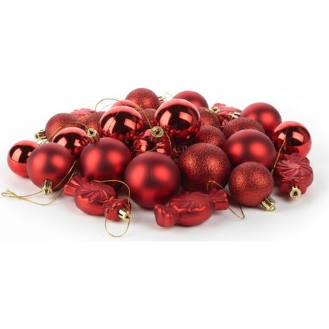 Set Christbaumschmuck, verschiedene Formen und Größen, 32 Stück