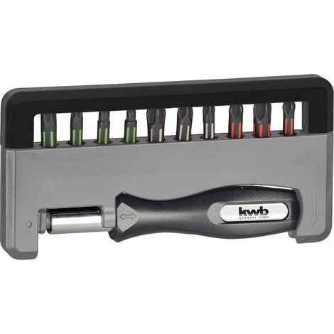 KWB HOUSSE BOÎTE À EMBOUTS TORSION 12 PIÈCES 152010 (PH, PZ, TORX, EN ACIER TQ60), 0 W 0 V (1/5)