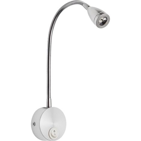 Lampe Murale de Lecture LED 3W à Col Cygne Flexible, Montage (1/5)