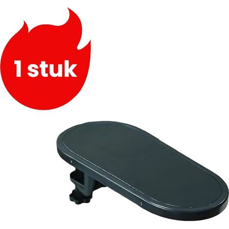 Repose-poignet et repose-souris pour ordinateur avec tapis de souris et bras pivotant noir (1/5)