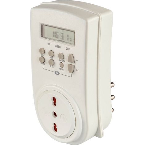 Poly Pool PP1419 Programmatore Timer Digitale Settimanale, Spina 16 A e Presa Bivalente (1/2)