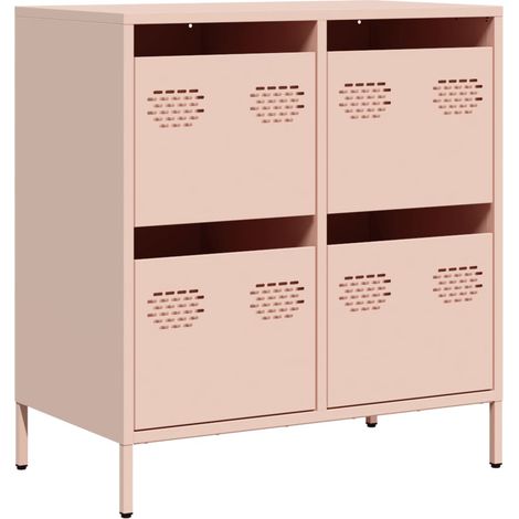 Maison La Vie - Buffet Salon Moderne - Meuble de rangement - rose 68x39x73,5 cm acier laminé à froid bu5015