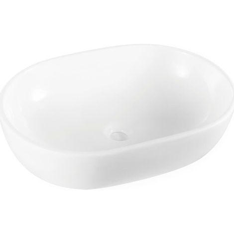 Vallone Aufsatzwaschbecken 59×41 cm ohne Überlauf, Weiß glänzend (VA594114) (1/3)