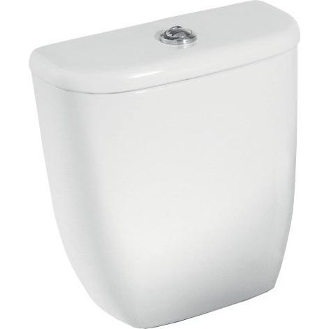 Jacob Delafon – Réservoir de chasse d'eau BRIVE 3/6L – Alimentation latérale – Mécanisme silencieux – Céramique blanche – Garantie 10 ans