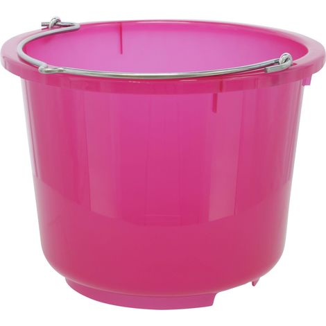 Kerbl Stall- und Baueimer rosa Kunststoff 12L Fassungsvermögen 33cm Durchmesser