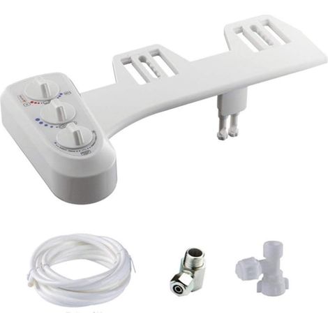 Bidet non électrique pour cuvette WC, double buse froide, jet d'eau auto-nettoyante et chaude, kit de pulvérisation mécanique d'eau (1/5)