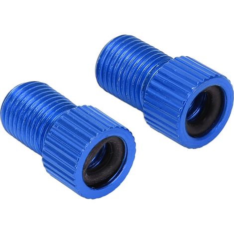 Adaptateur de Valve Vélo Presta Schrader, 2 Pièces Résistantes pour Pneu VTT Bleu (1/5)