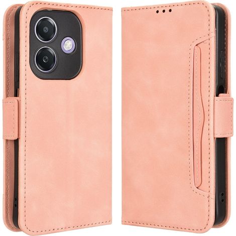 Funda tipo libro para Oppo A40 / Oppo A40m, ranura para tarjeta, rosa. (1/5)