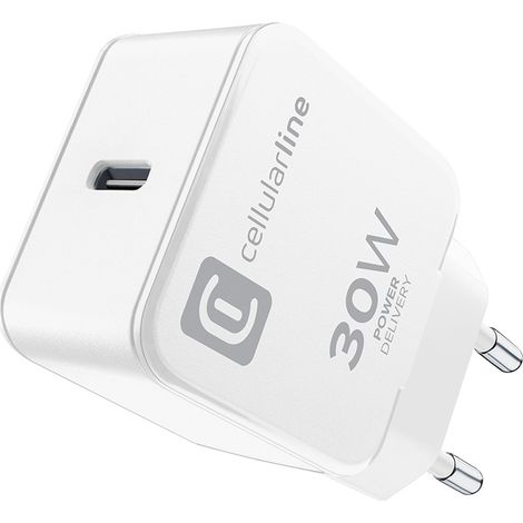 Cellularline The One - Chargeur mural USB-C Power Delivery 30W (blanc) (1/2)