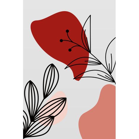 Papier peint panoramique - Feuilles Boho - 130 cm x 195 cm (1/2)