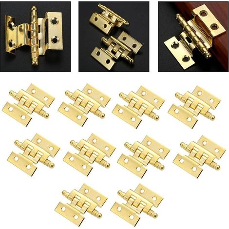 de porte de coffret à bijoux vintage en bois charnières (1/5)