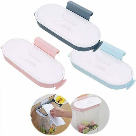3-Piece Kitchen Trash Bag Holder, Built-in Kitchen Door Trash Can, for Cabinet Door, Trash Bag Holder (1/5)