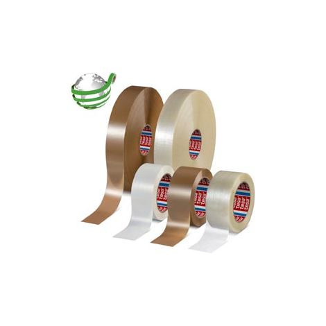 Ruban Emballage Pet Recycle Chamois 60418 132Mx50Mm Tesa