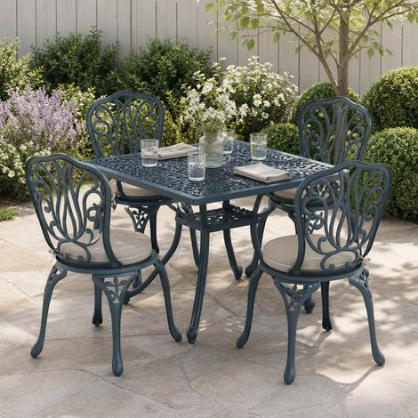 vidaXL Cuscini per Seduta SOEST 4 pz 100% Poliestere Grigio